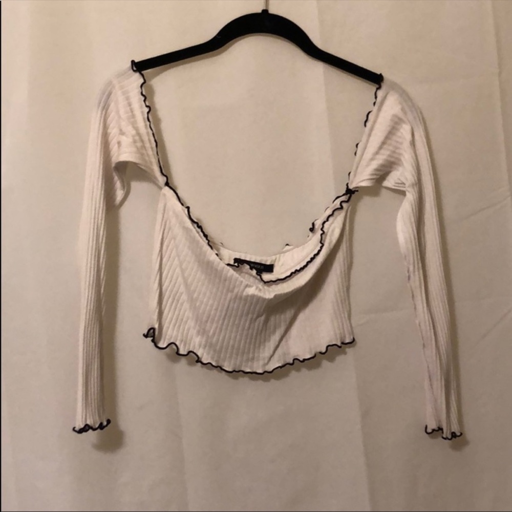 Forever 21 Off Shoulder White Crop Top